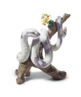 Lladro The Snake 01006780 Porcelain Figurine | The Chinese Zodiac Collection