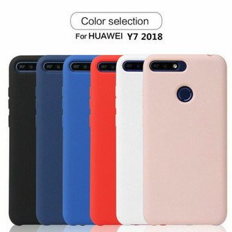 Shockproof Soft Rubber Silicone Cover Case For Huawei Y7 Prime 2018 USA Seller! 