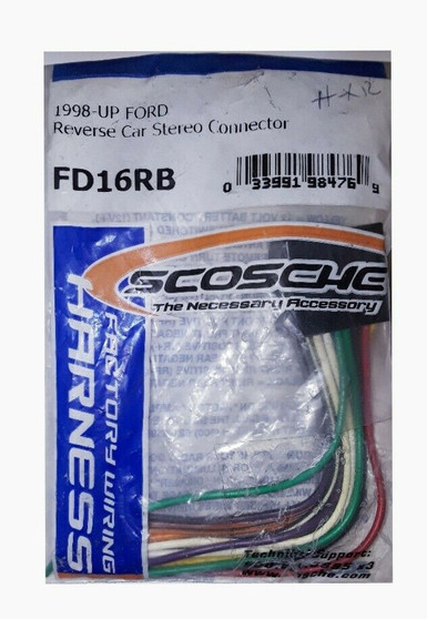 Scosche FD16RB | 1998-Up Ford Reverse Car Stereo Connector (Brand New!)