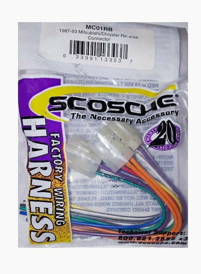 Scosche MC01RB | 1987-93 Mitsubishi/Chrysler Reverse Connector (Brand New!)