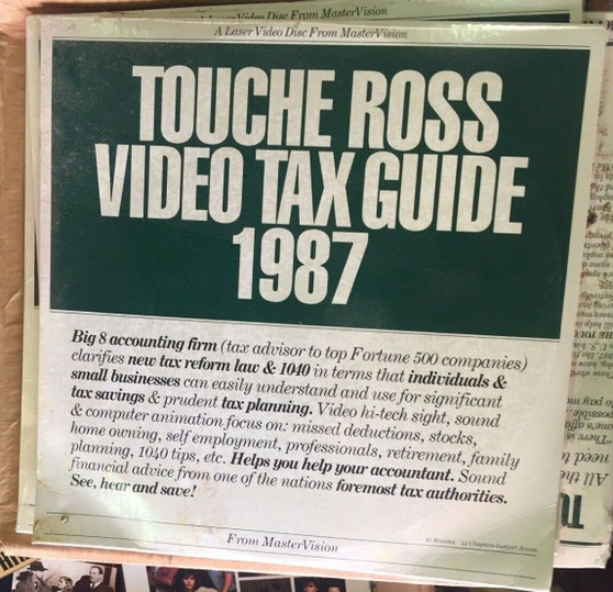 TOUCHE ROSS VIDEO TAX GUIDE (1987) LASERDISC New in Plastic