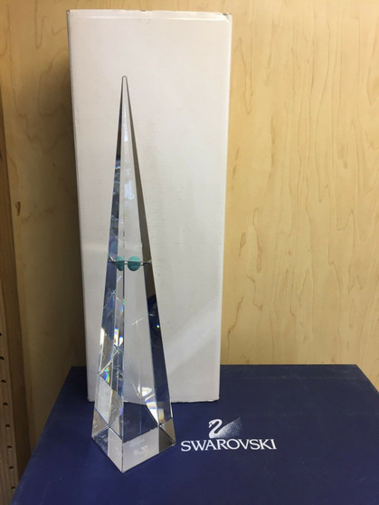 Swarovski Crystal 1997 Hong Kong Art Object Tower Obelisk NEW IN BOX