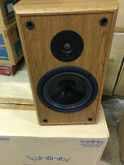 Super Nice Infinity Reference Two 2-way Bookshelf Speakers - (OAK) RARE VINTAGE!