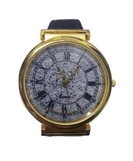 Marble Roman Numeral Analog Quartz Writstwatch w/Genuine Leather (Brand New!)