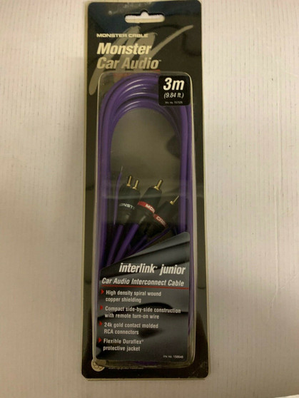 MONSTER CABLE INTERCONNECT CABLE INTERLINK JUNIOR 3 METER (9.84FT) PURPLE