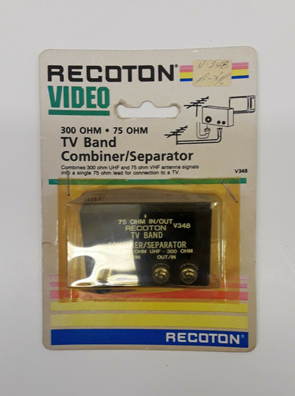 Recoton V348 300 ohm TV Band Combiner/Seperator (BRAND NEW!)