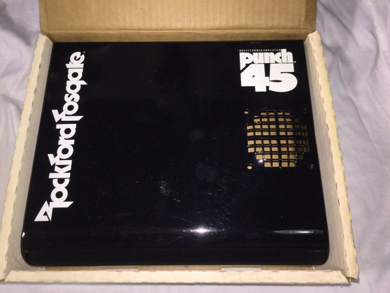 Rockford Fosgate Punch 45 amplifier cover amp shroud new in box! Black w/ White