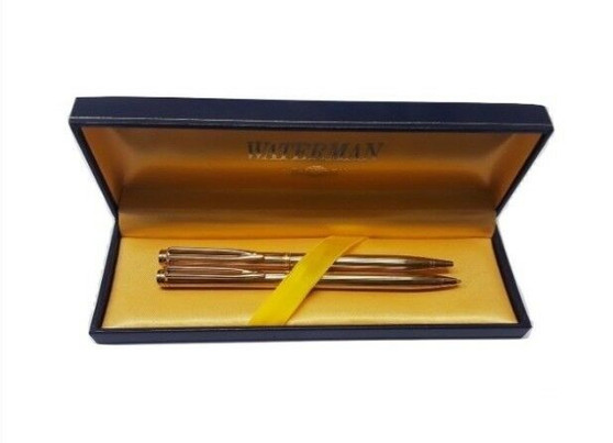 Waterman 7998-26039 | Gold Rollerball Pen & Mechanical Pencil | Paris (New!)