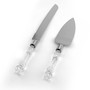 Wedding Cake Knife and Server Set with Acrylic Handle - Free FAST Shipping!