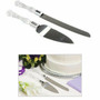 Wedding Cake Knife and Server Set with Acrylic Handle - Free FAST Shipping!