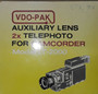VDO-PAK Auxiliary Lens | 2x Telephoto for Camcorder (New!)