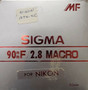 Sigma 90mm/f2.8 Macro Lens for Nikon (BRAND NEW!)
