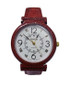 Geneva Red & Speckled Analog Quartz Wristwatch w/Genuine Leather (Brand New!)