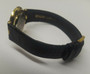 Geneva G.O.J Black & Gold Analog Quartz Wristwatch w/Genuine Leather (New!)
