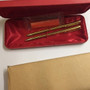 Pen Set Ball Point & Fountain, Gold Color Gift Set in Case 