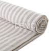 [Sample] Fog Linen Chambray Towel - Beige Stripe