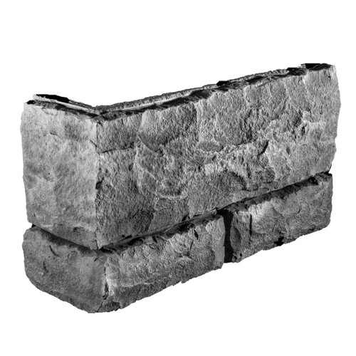 Cast Stone Wall Cut Stone Corner Faceshell Random Face 4" x 12" 2pc FSW