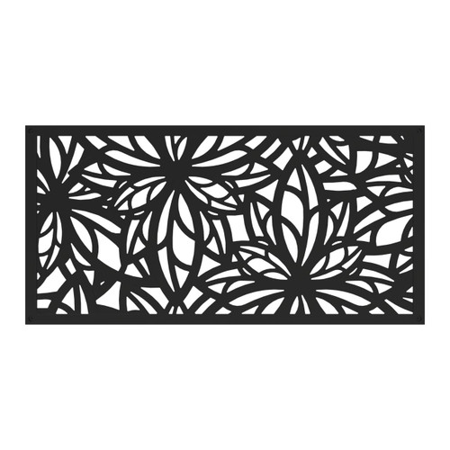 Freesia Decorative Screen Panel Black