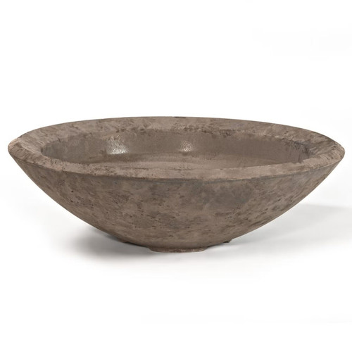 Artisan Round Cast Stone Fire Bowl Liquid Propane Natural