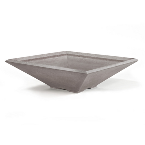 Artisan Square Cast Stone Fire Bowl Liquid Propane Honed