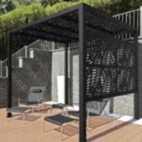 Aluminum Pergola 8' x 8' Matte Black