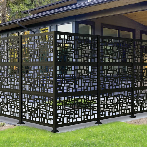 Slate Decorative Screen Panel 2' x 4' Black