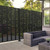 Line Post Extension Kit for Decorative Screen Panels Matte Black
