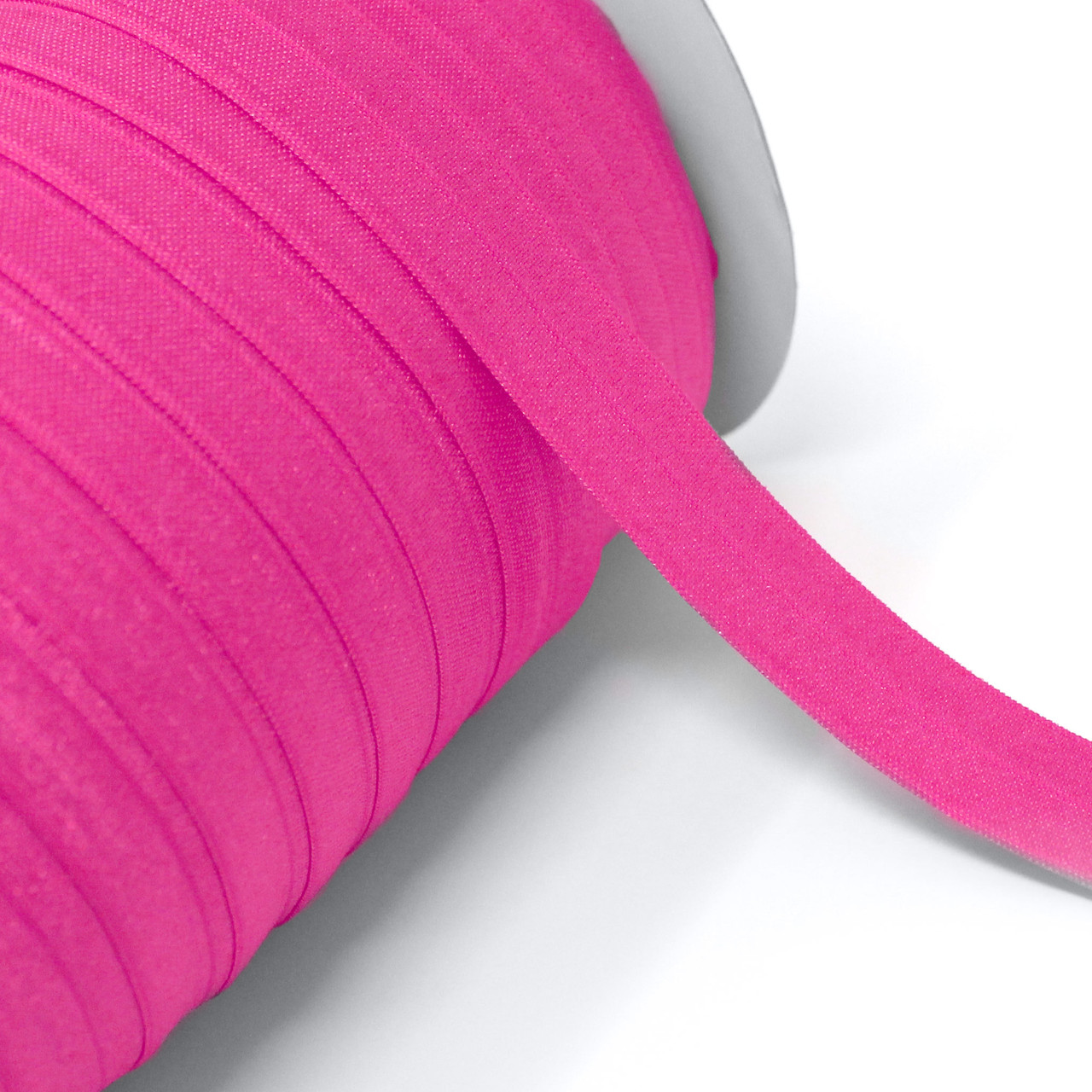 3/8 Frosted Elastic Hot Pink Velvet Ribbon 3 Yard Reel