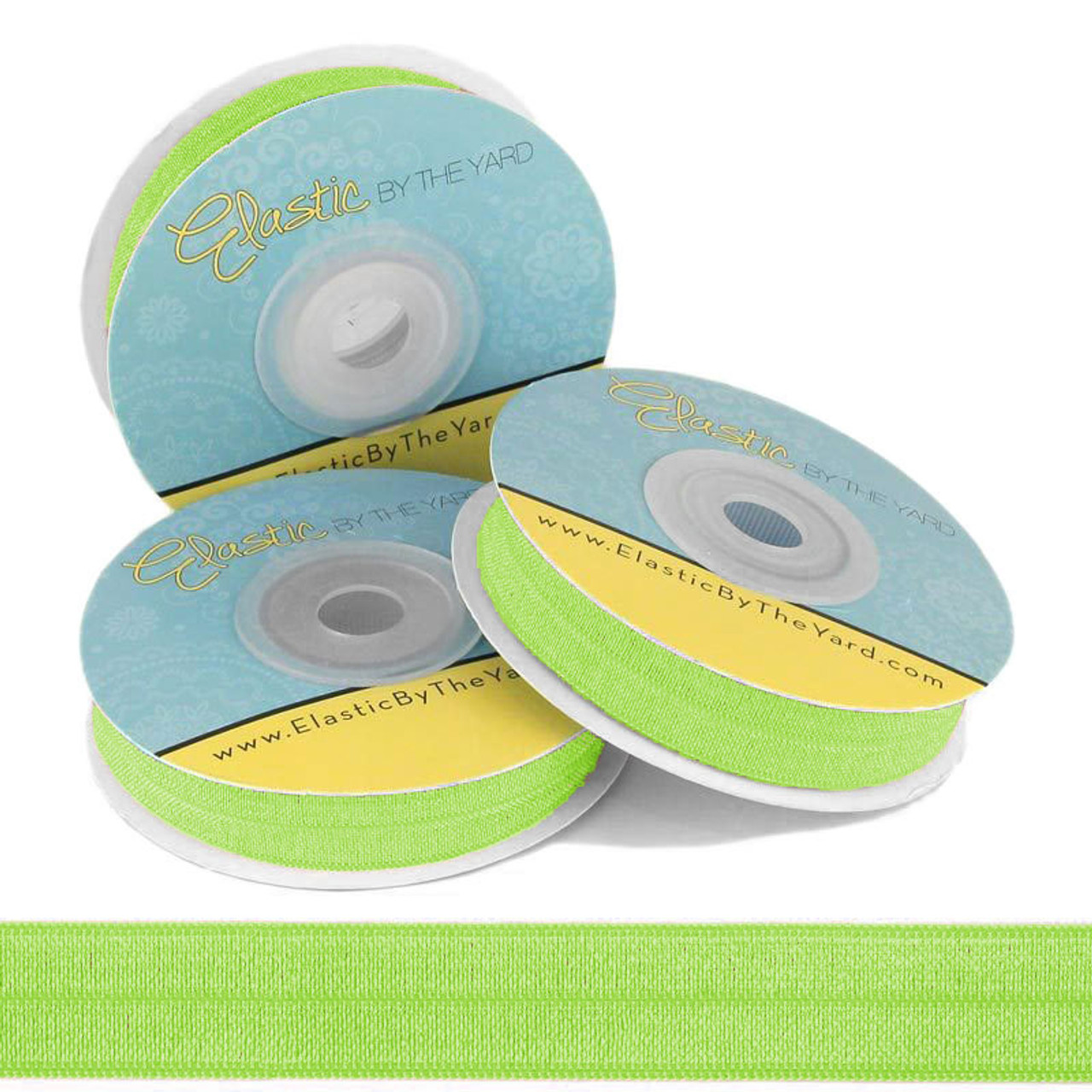 3/4 Shiny Fold Over Elastic-Lemon