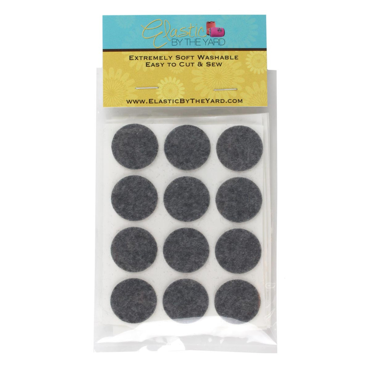 Smoke Gray - 1 Adhesive Felt Circles - 240 Pack of 1 Dots