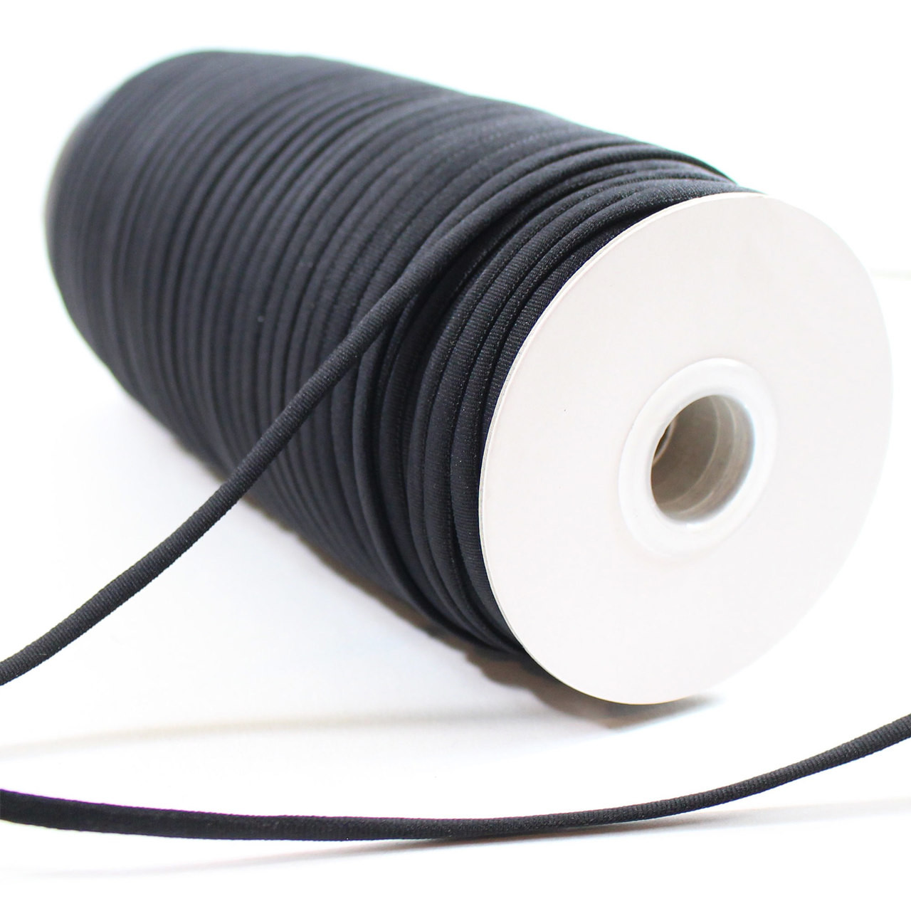 Black Nylon Cord Elastic - Elastic by the Yard