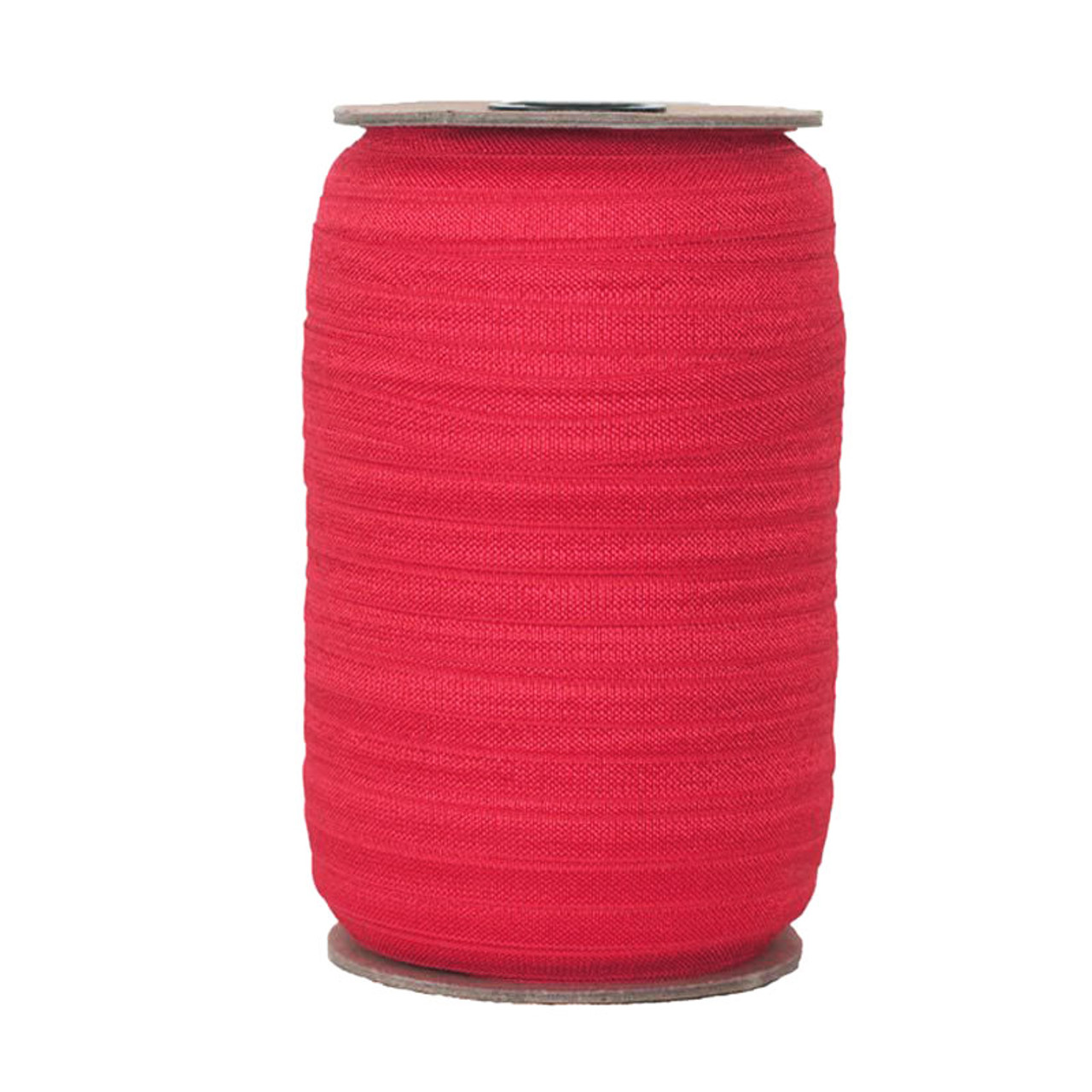 1 Inch Red Wholesale Fold Over Elastic 100yd