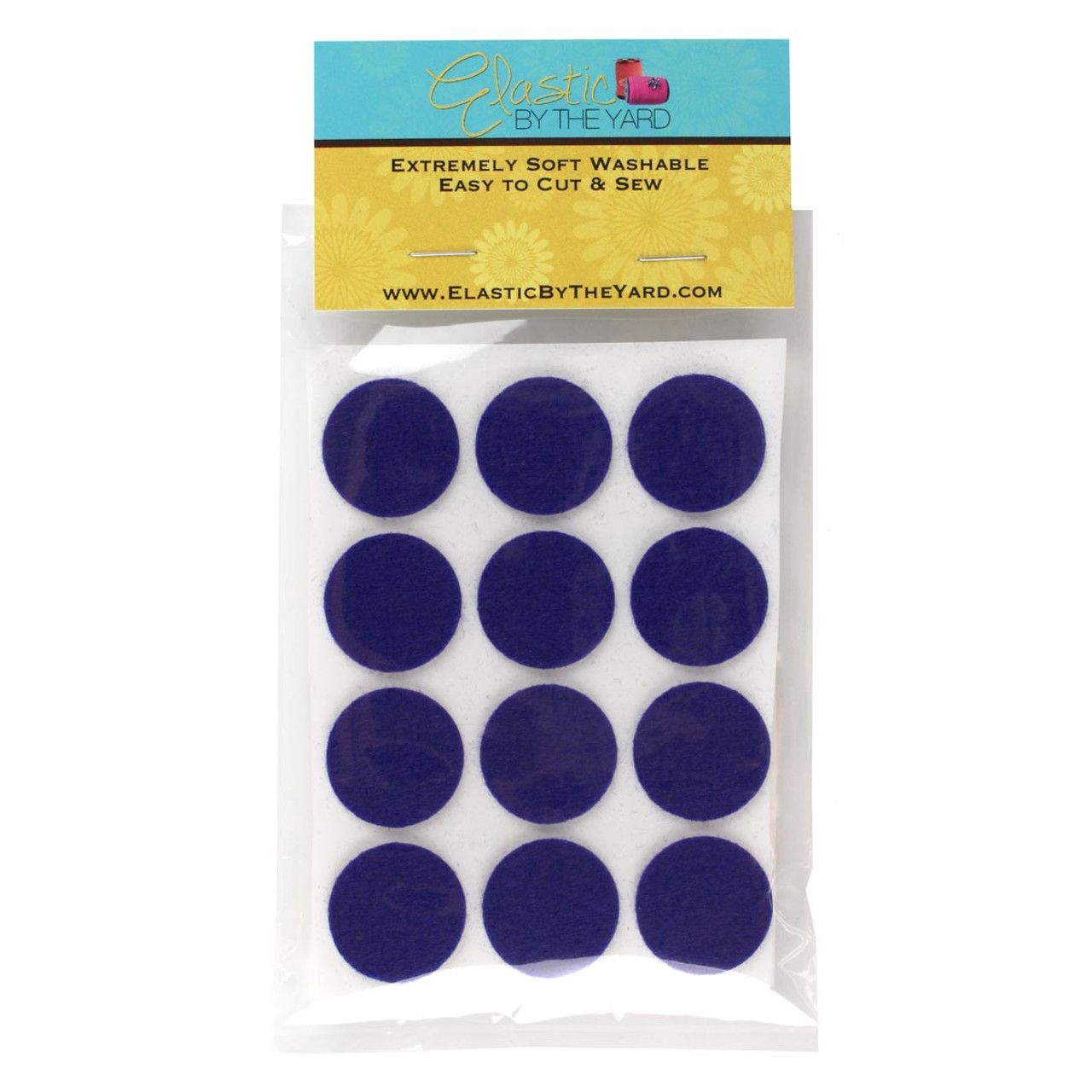 1 Royal Blue Adhesive Felt Circles 48 to 240 Dots