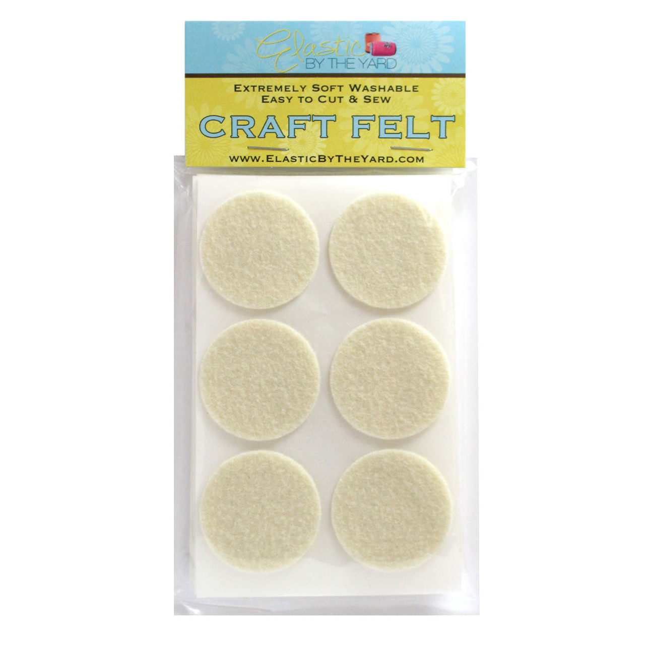 1 1/2 Tan Cashmere Adhesive Felt Circles 48 to 240 Dots