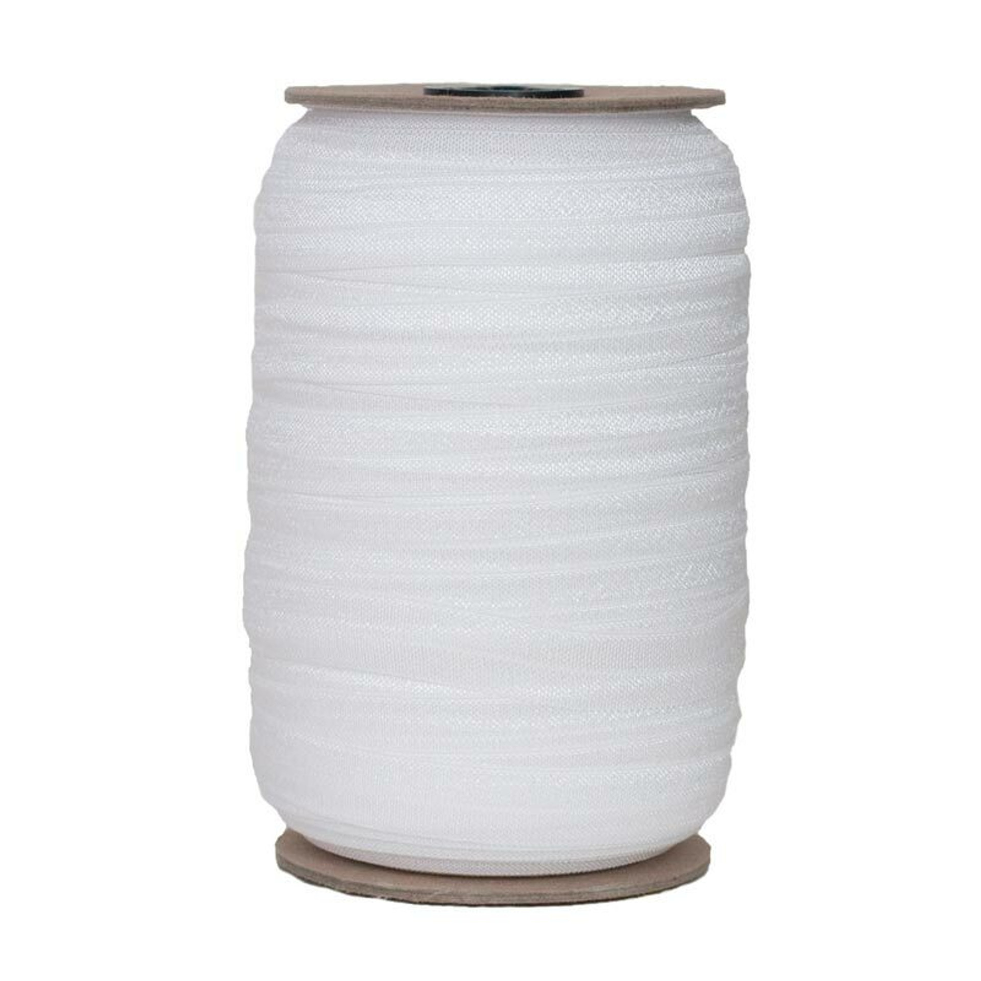 White 1-inch fold-over elastic