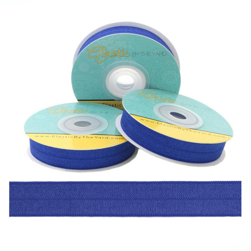 Cobalt Blue 5/8" Fold Over Elastic