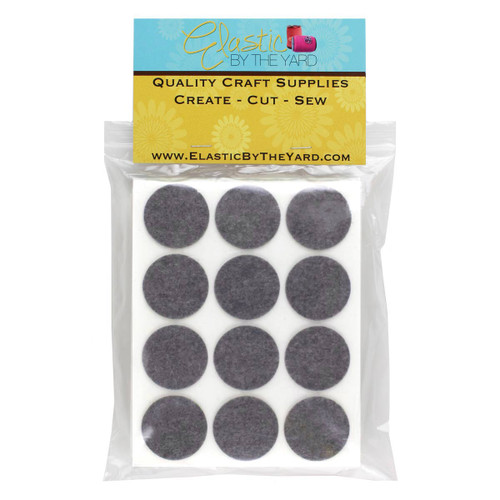 Smoke Gray - 1 Adhesive Felt Circles - 240 Pack of 1 Dots