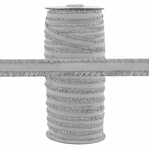 Fringe Light Gray 1/2" Fold Over Elastic 100yd