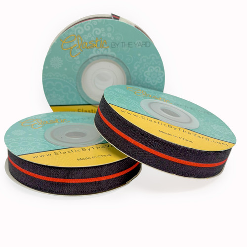 Thin Red Line 5/8" Fold Over Elastic (Fire Response)
