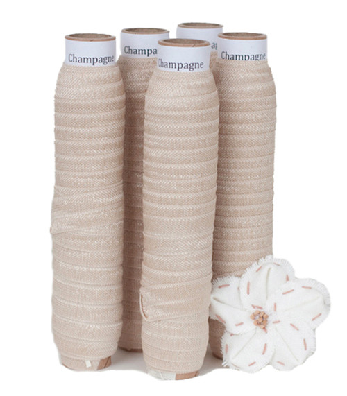 Champagne Fold Over Elastic