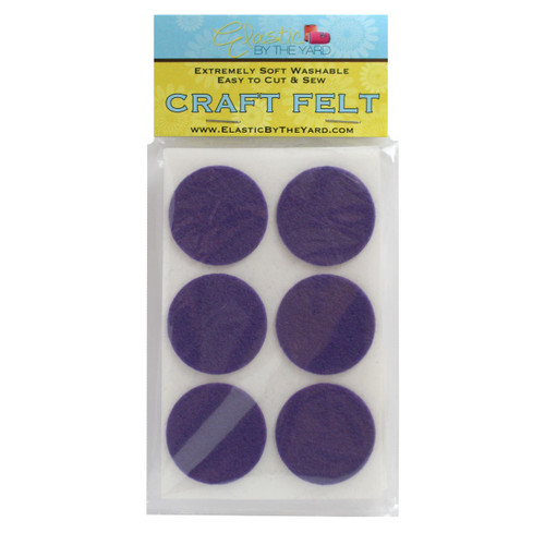 1 1/2" Orchid Adhesive Felt Circles 48 to 240 Dots