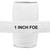 White 1" (25mm) Fold Over Elastic