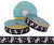 Breast Cancer Ribbon on Black Fold Over Elastic