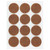 1 1/2" Copper Brown Adhesive Felt Circles 48 to 240 Dots 