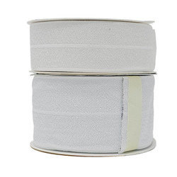 Blue White 1.5" (40mm) Fold Over Elastic