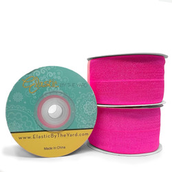 Neon Pink 1.5" (40mm) Fold Over Elastic