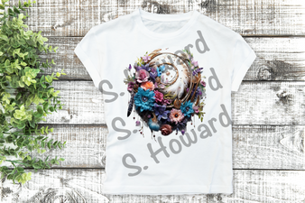 Sublimation T-shirt Graphic Moon flower Boho