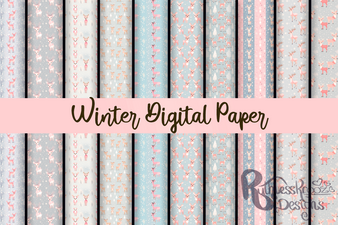 Digital Paper Christmas Reindeer