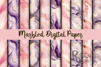 Seamless Pattern PNG Marbled Pink and Purple