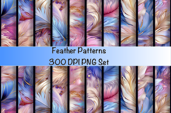 Digital Paper Set Feathers 3